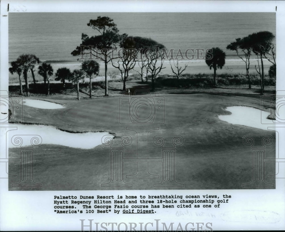 1988 Press Photo Palmetto Dunes Resort Breathtaking Ocean View at Hilton Head SC - Historic Images