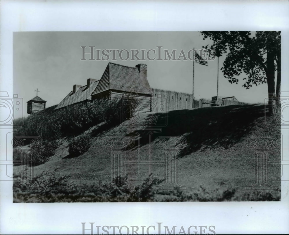 1978 Press Photo French Fort in Lake Onondaga near Syracuse, New York - Historic Images