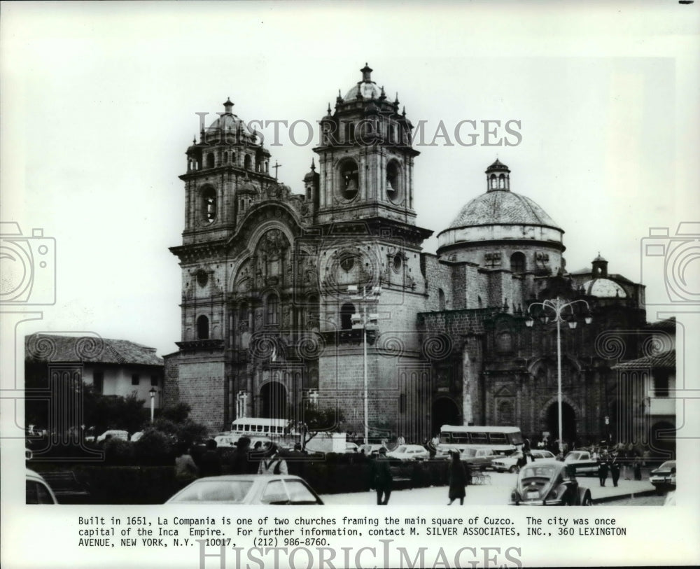 1984 Press Photo La Compania, in the main square of Cuzco, Peru - cvb30597 - Historic Images