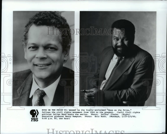 1990 Press Photo Jeffre' Clarke-Henry Hampton-Civil Rights-Eyes on the Prize - Historic Images