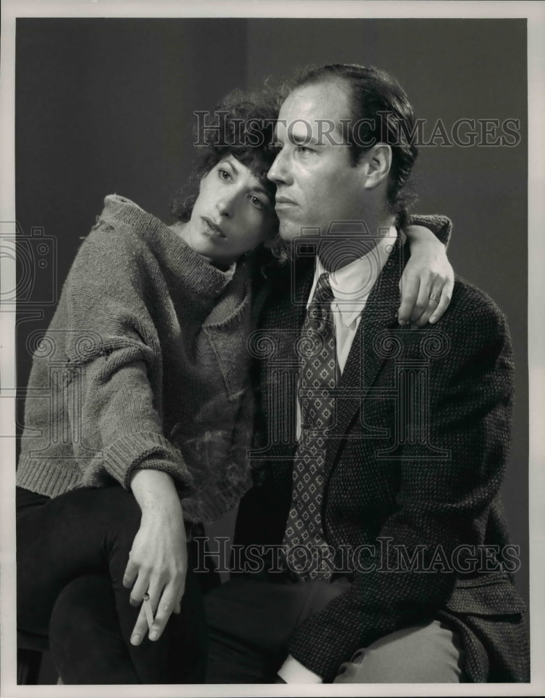 1991 Press Photo Ellen Greene and Kevin Geer in Bob Randall&#39;s &quot;David&#39;s Mother&quot; - Historic Images