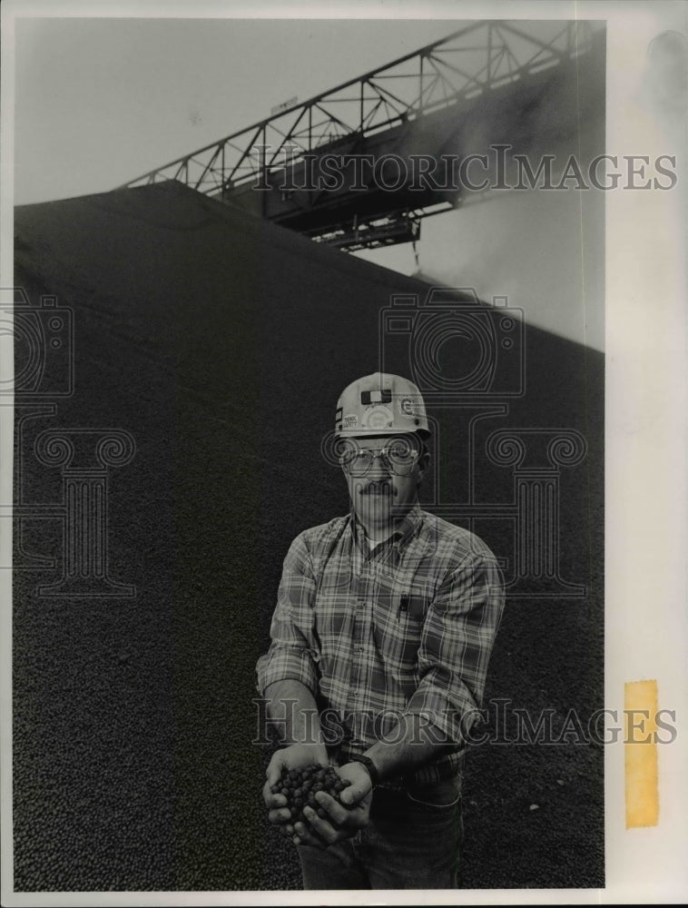 1990 Press Photo Ott Jackson, Cypress Minerals Employee Minnesota Plant - Historic Images