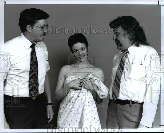 1996 Press Photo Lou Will, Tracey McKee, George MacDonald Move Over Mrs Markham - Historic Images