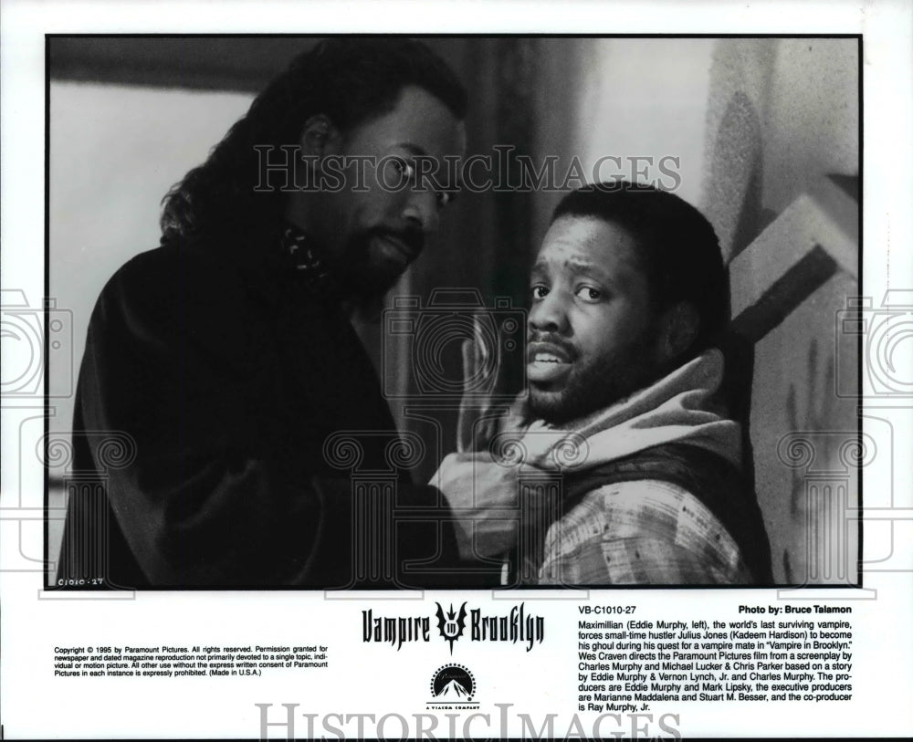 1995, Vampire in Brooklyn-Eddie Murphy and Kadeem Hardison - Historic Images