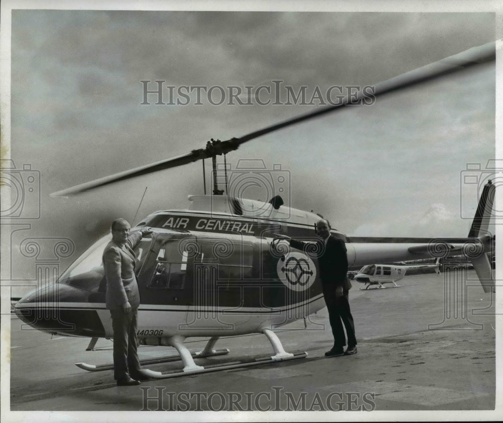 1969 New helicopter taxi service officials-Historic Images