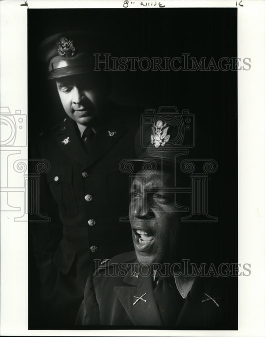 1982, Morgan Lund & Ray Aranha in Appear and Show Cause - cvb31897 - Historic Images