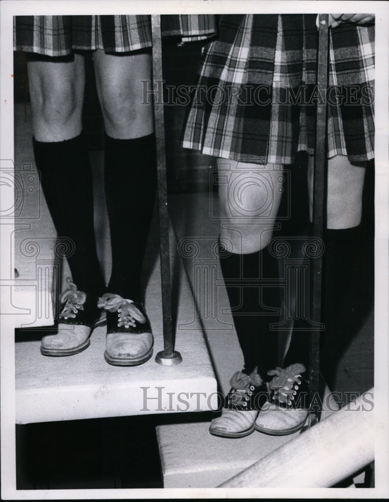 1969, Yarn Shoe Laces Owned by Vicki Siarrino and Mary Lou McCafferty - Historic Images