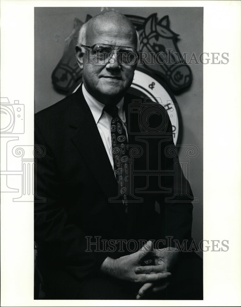 1990 Press Photo George Faulkner, sec. tres. of Bakery - cvb32279 - Historic Images