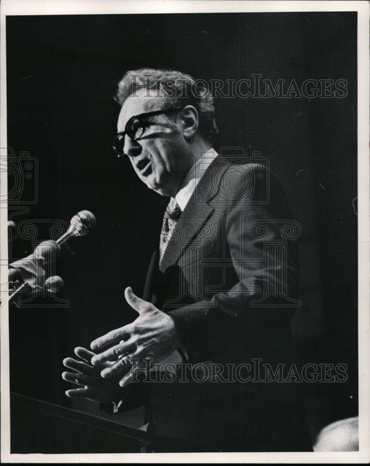 1972 Police and Firemen Pay Meeting speaker-Ralph Perk-Historic Images