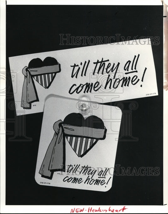 1991 Press Photo Bumper sticker car sign-Middle East war - cvb32497 - Historic Images