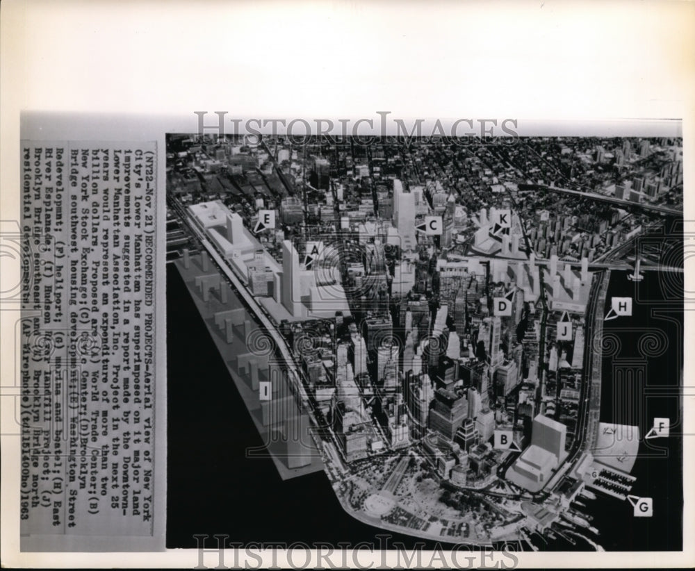 1963 Press Photo New York City Aerial View - cvb32647 - Historic Images