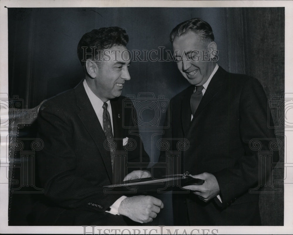 1957, Councilman Ralph J Perk &amp; House Speaker Robert Cloud - Historic Images