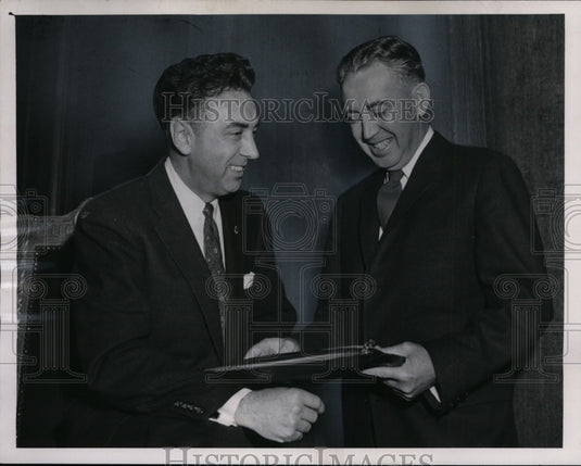 1957, Councilman Ralph J Perk & House Speaker Robert Cloud - Historic Images