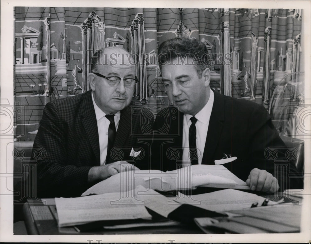 1963 State Auditor Roger W Tracy &amp; County Auditor Ralph J Perk-Historic Images