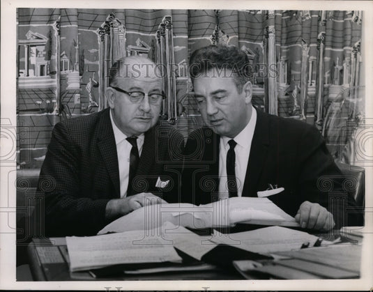 1963 State Auditor Roger W Tracy & County Auditor Ralph J Perk-Historic Images