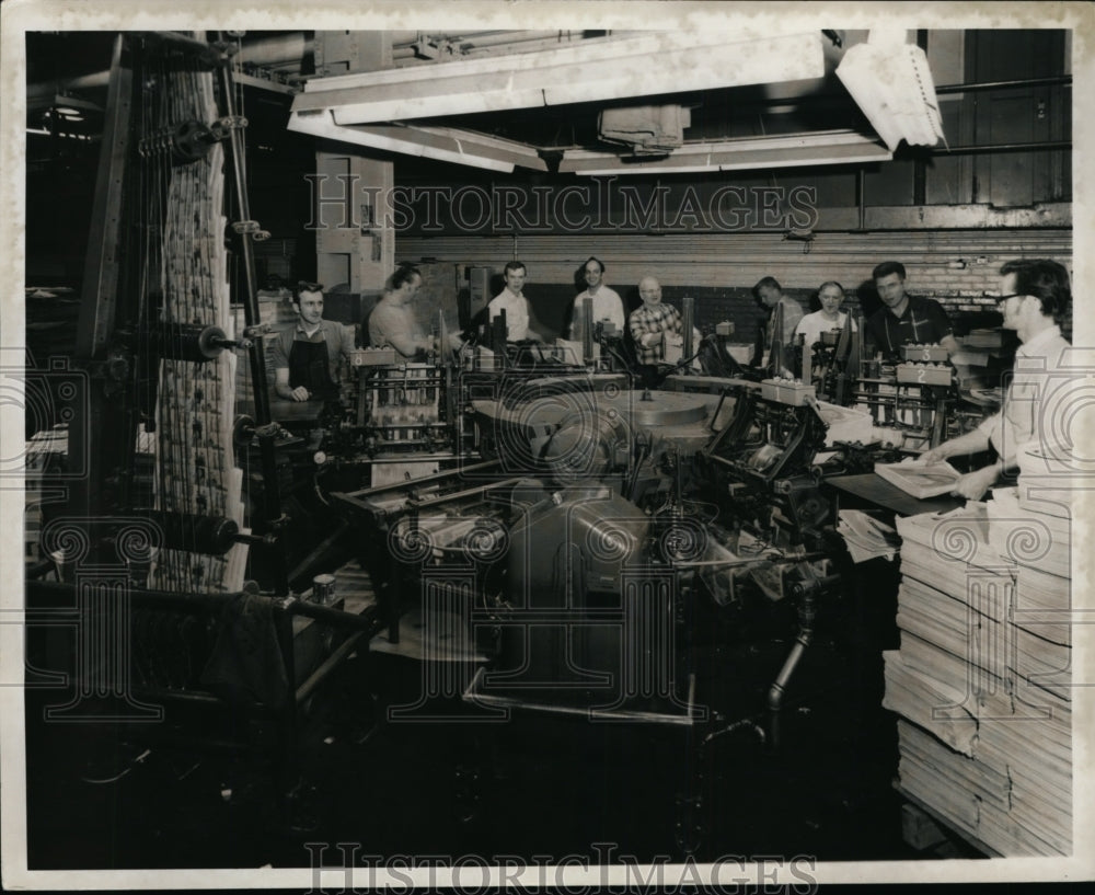 1971 Press Photo First Floor of Plain Dealer Building in Cleveland Ohio- Historic Images