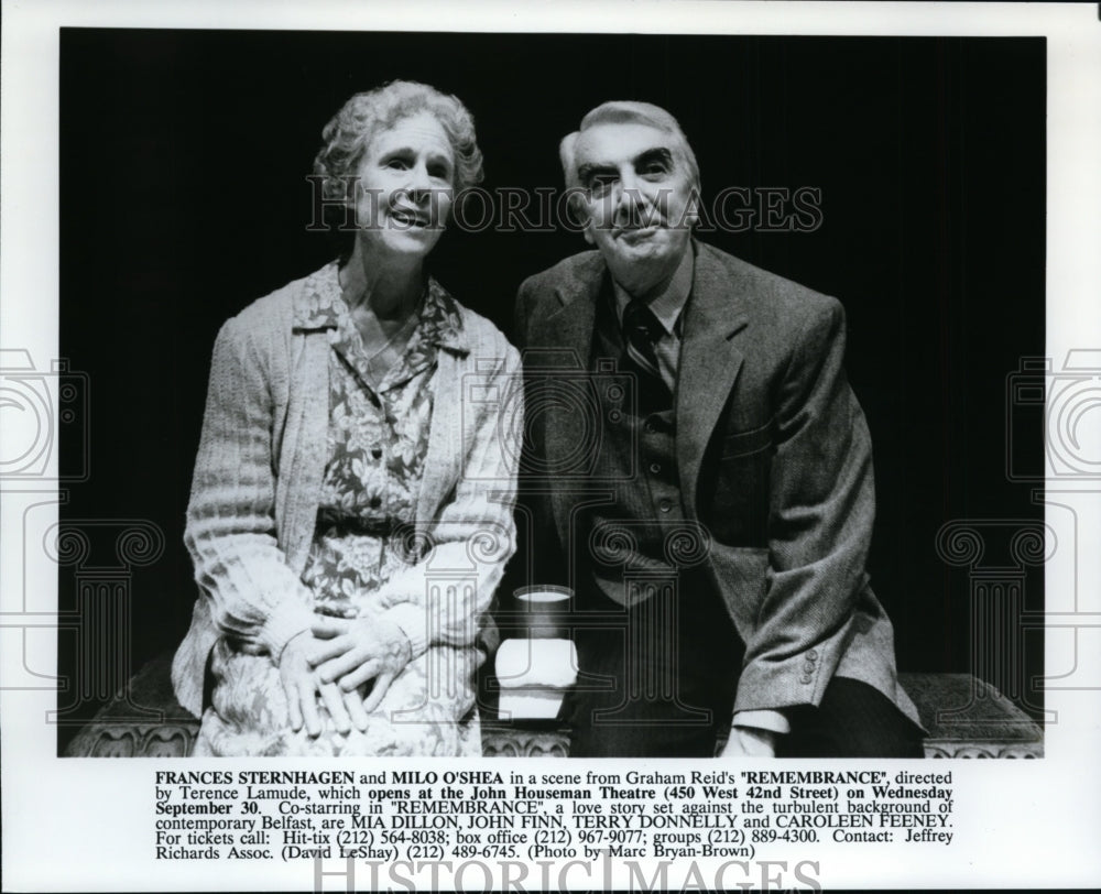 1992 Press Photo Frances Sternhagen and Milo O&#39;Shea-Remebrance scene - cvb32981 - Historic Images