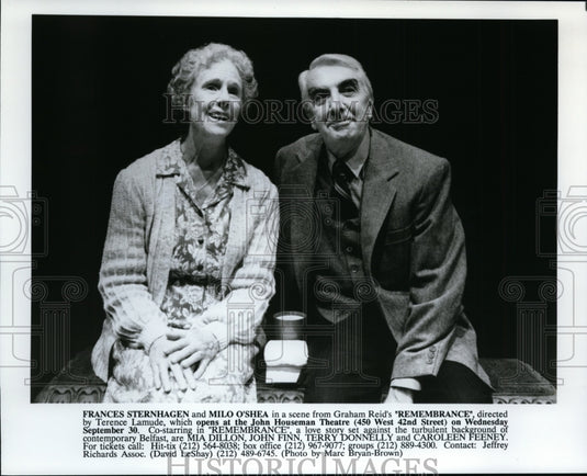 1992 Press Photo Frances Sternhagen and Milo O'Shea-Remebrance scene - cvb32981 - Historic Images
