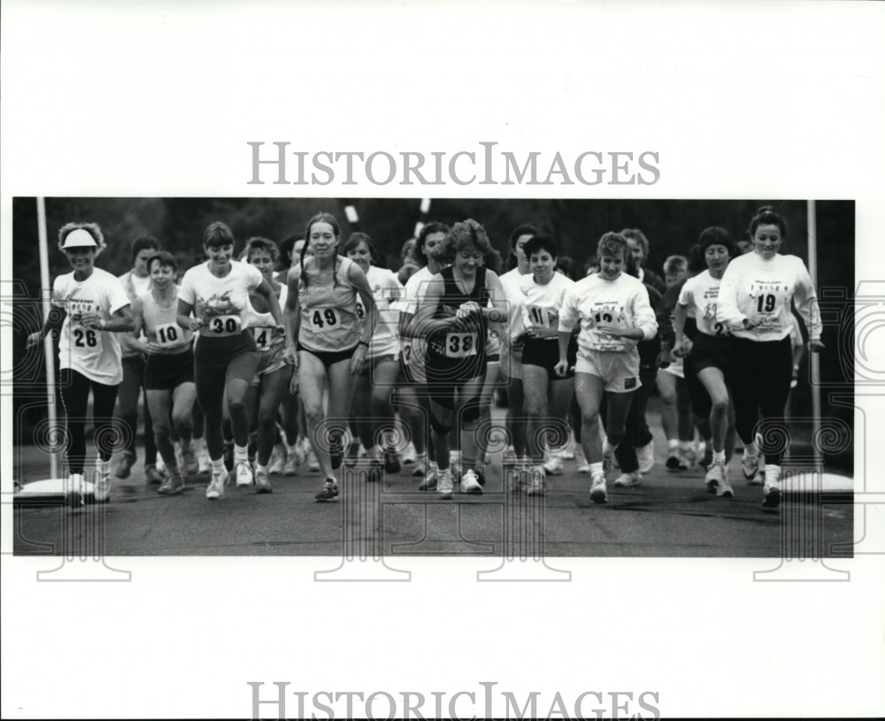 1989 Press Photo Run Jane Run 5k start - cvb33064 - Historic Images