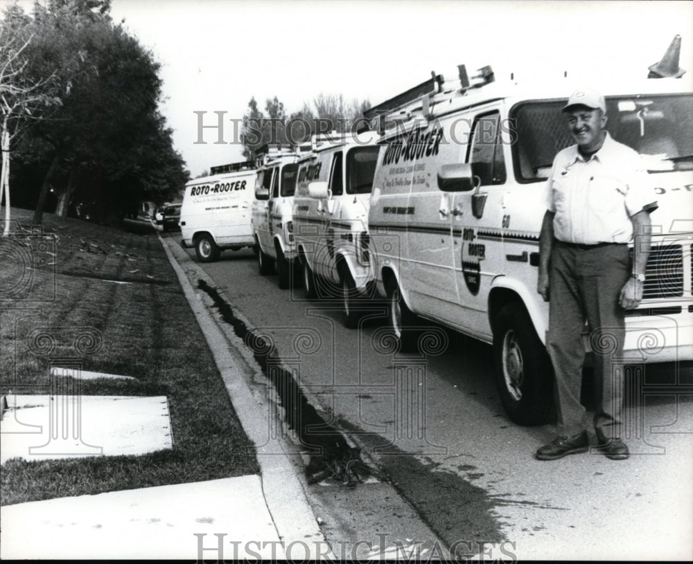 1995 Press Photo Joe Bristol, owner of Roto-Rooter of Contra Costa, CA. - Historic Images