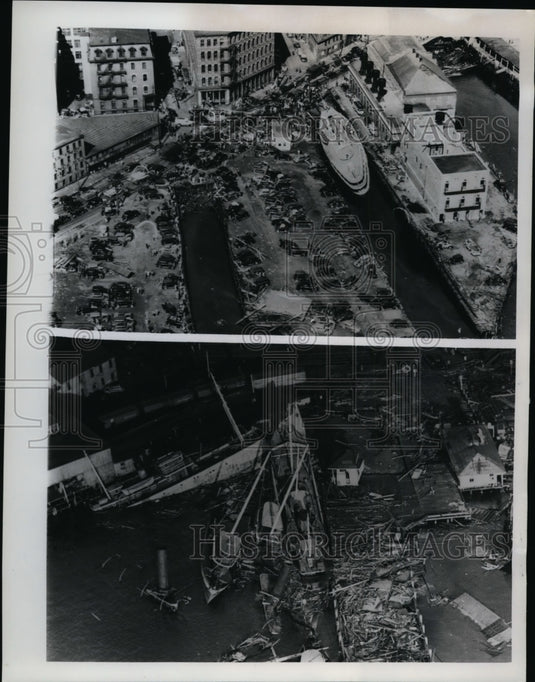 1938 Press Photo The aftermath of the Hurricane in New England Coastal Cities - Historic Images
