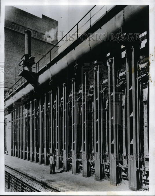 1961, Giant coke oven at Arhur McKee & Co. - cvb33240 - Historic Images