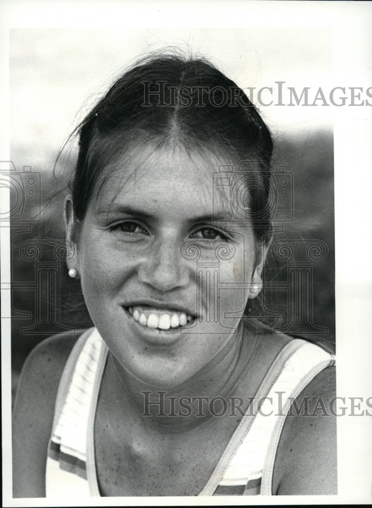 1982 Press Photo Julie Qualme, Harold T. Clark Courts - cvb33380 - Historic Images