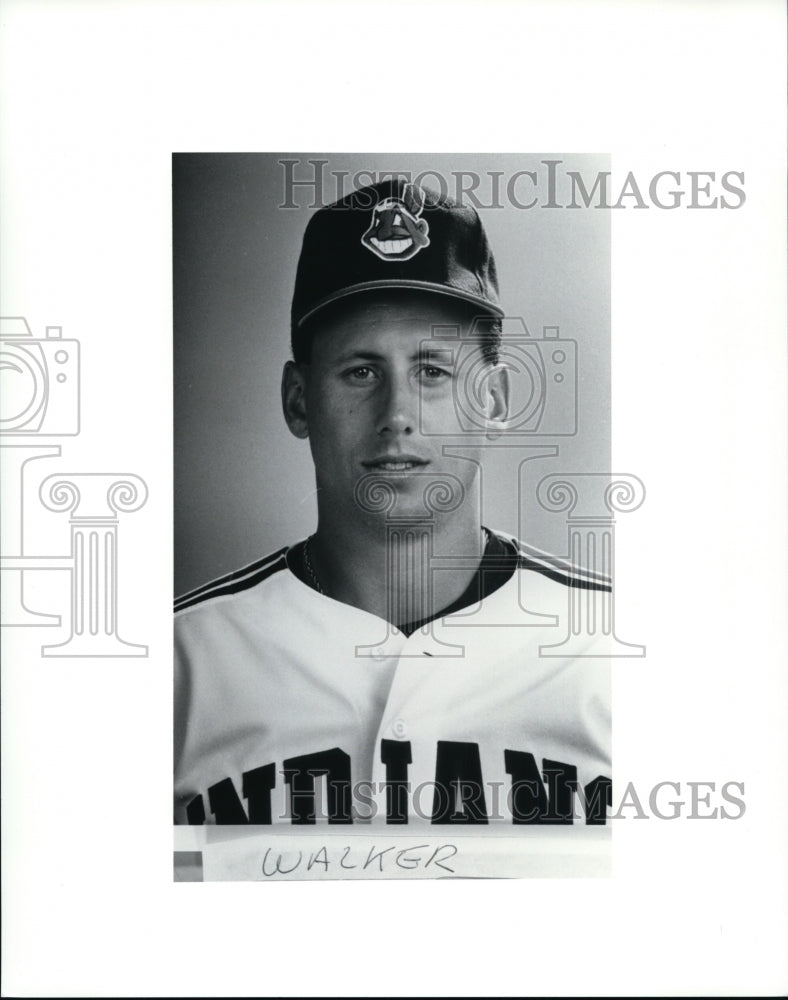 Press Photo Walker, Cleveland Indians Baseball Player - cvb33401 - Historic Images