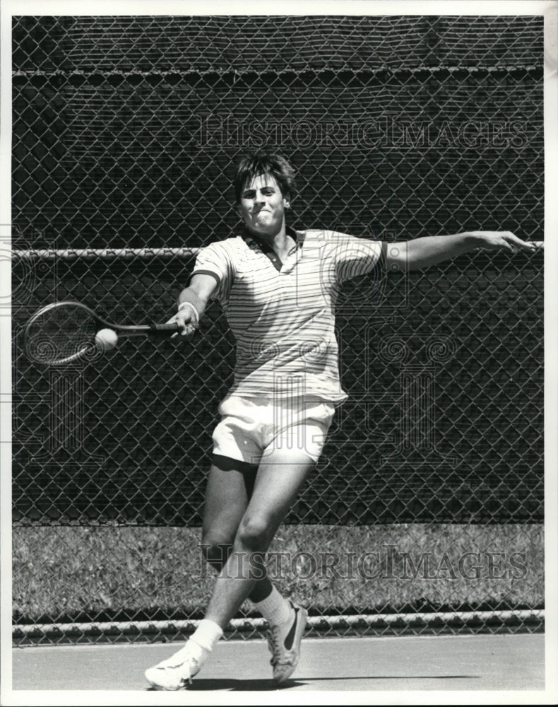 1982 Press Photo: David Baka, 18 year old at PD. Jr. Tennis - cvb33501 - Historic Images