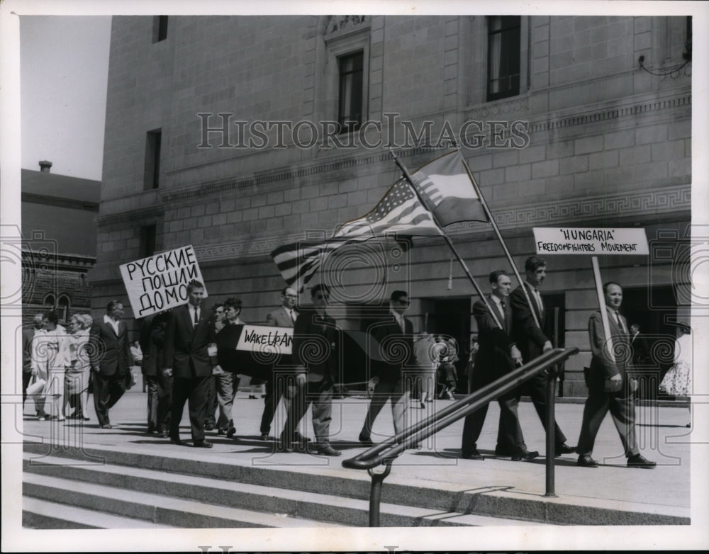 1961, Demonstration by Hungarian Freedom Fighters - cvb33821 - Historic Images