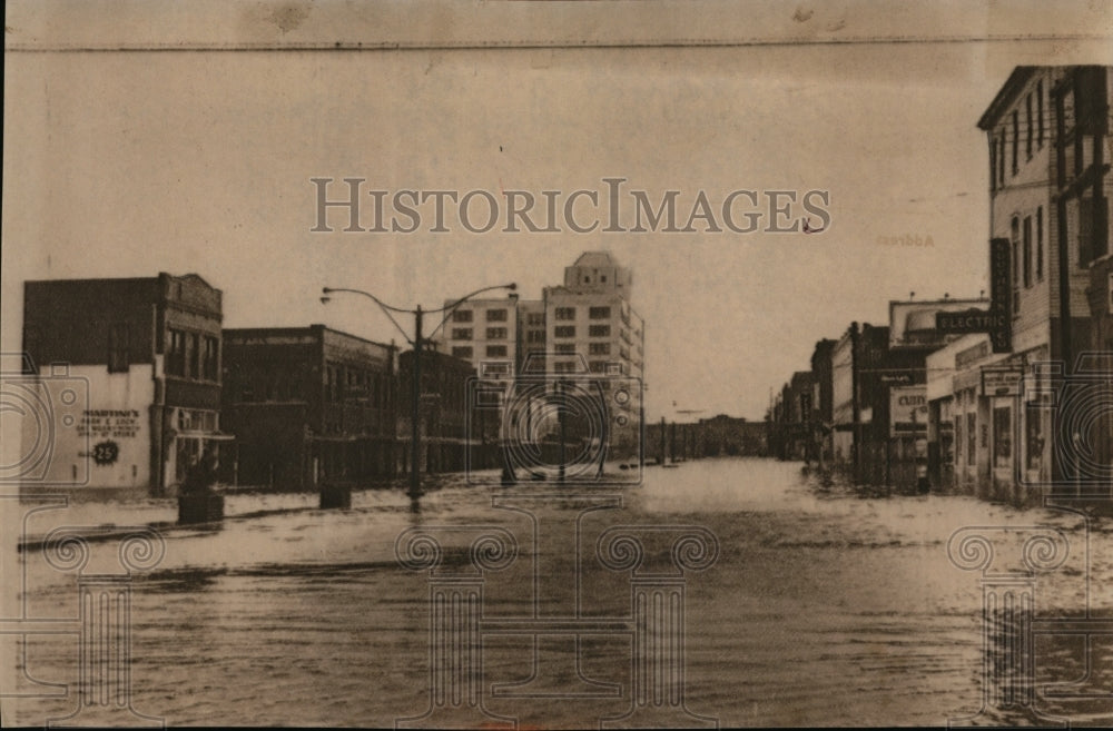 1961 1961Hurricanes, Flooded downtown-Historic Images