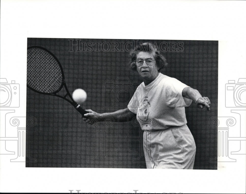 1990 Press Photo Franie Taft, tennis player-Cleveland Racquet Club - cvb34078 - Historic Images