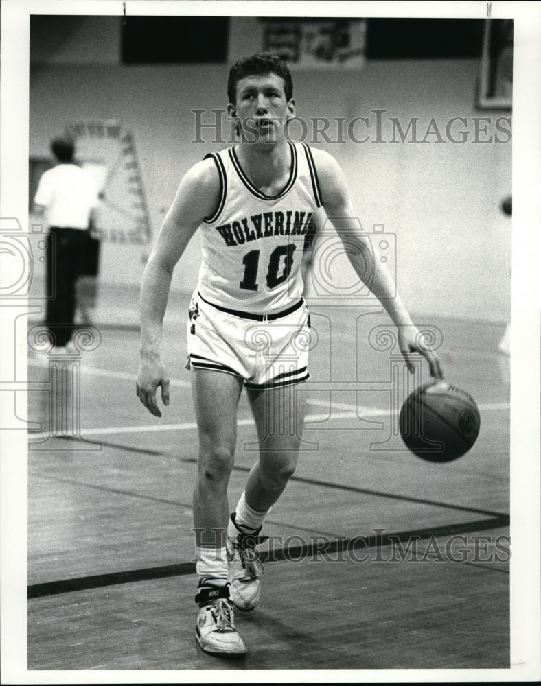 1988 Press Photo: West Geauga High Basketball - Shaun Kearney - cvb34093 - Historic Images