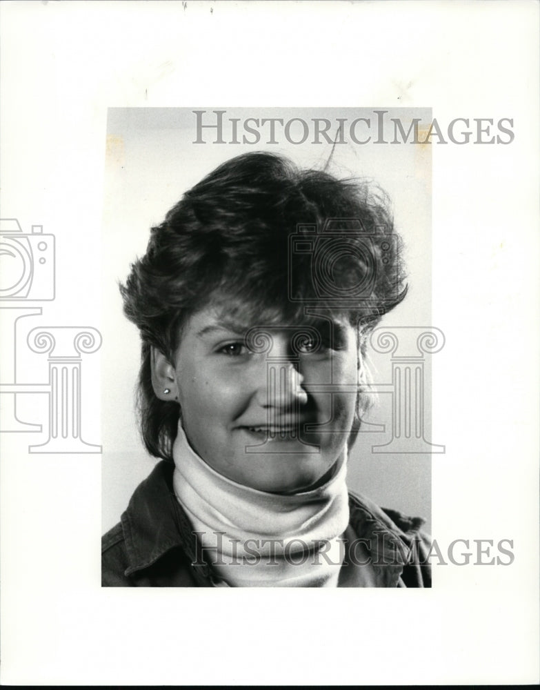 1986 Press Photo Beth German Rocky River Basketball - cvb34106 - Historic Images