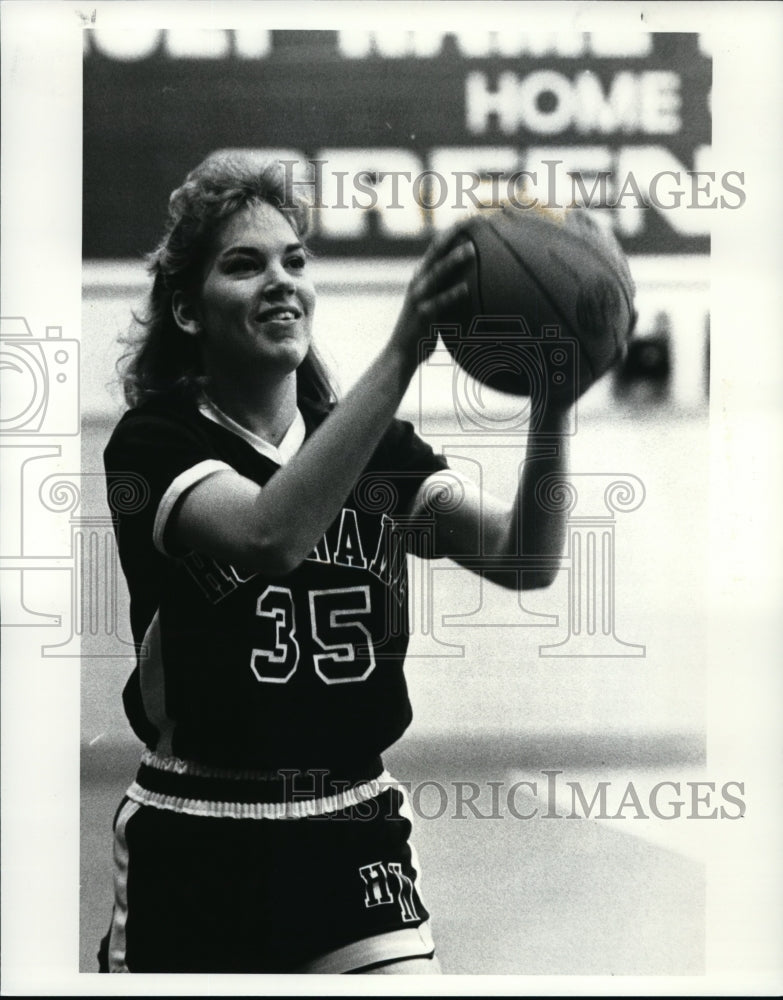 1987 Press Photo Chris Maradits, Holy Name Basketball Team - cvb34154 - Historic Images