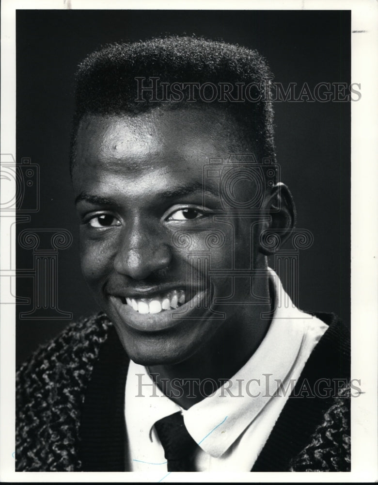 1990 Press Photo Willie Hall-Rhodes Track - cvb34177 - Historic Images