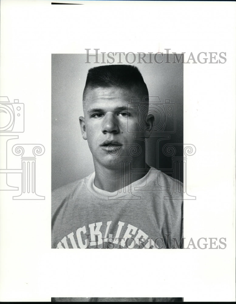 1991 Press Photo Chris Motulewicz, Riverside Track Team - cvb34182 - Historic Images