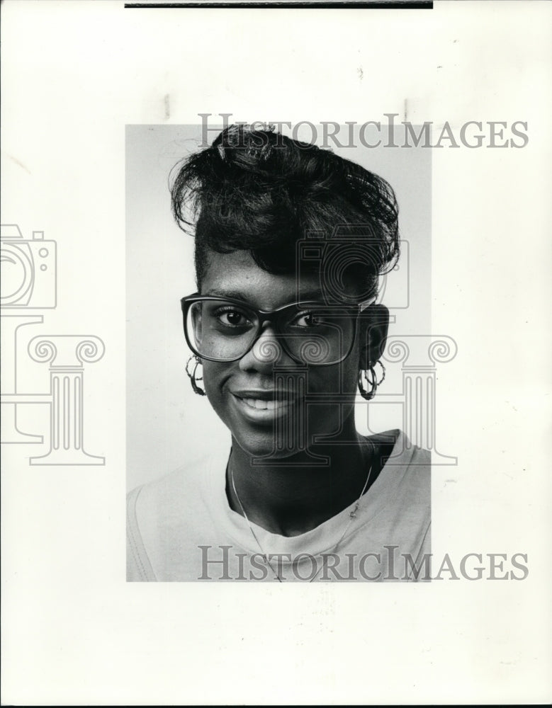 1990 Press Photo Ebonita Williams of Beaumont Track - cvb34240 - Historic Images