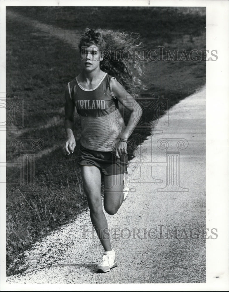 1989 Press Photo Michelle Borgert, Kirtland High Cross Country Runner- Historic Images