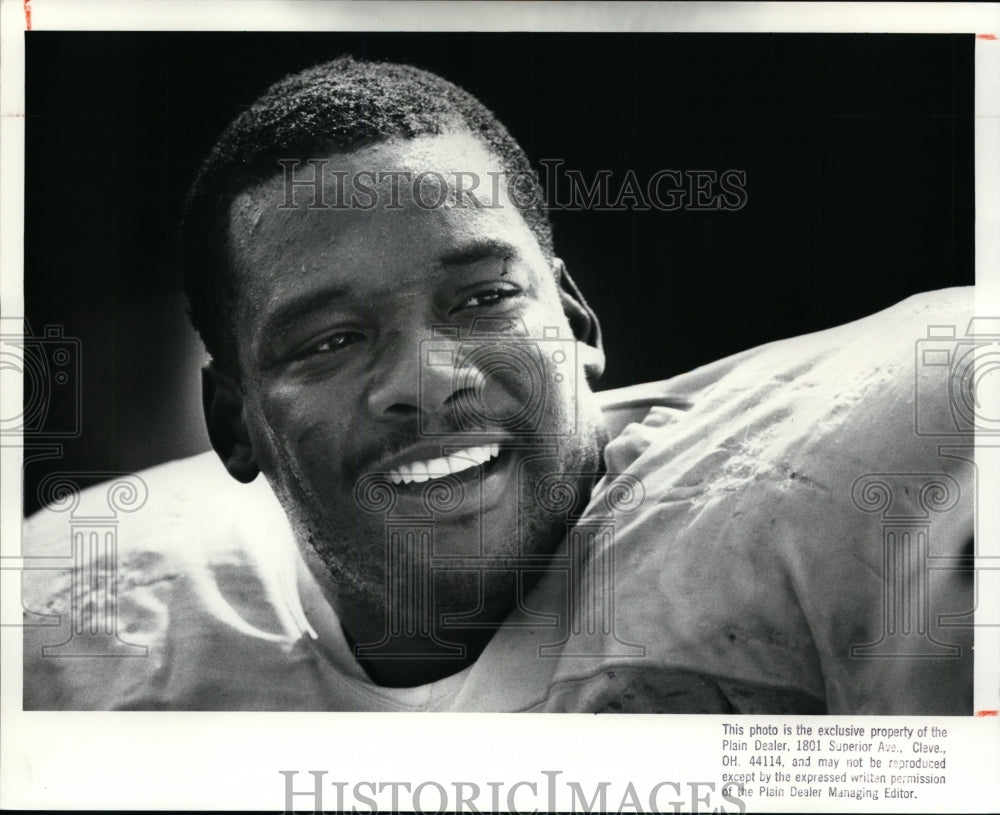 1988 Press Photo Rickey Bolden hopes to stay healthy this year - cvb34548 - Historic Images