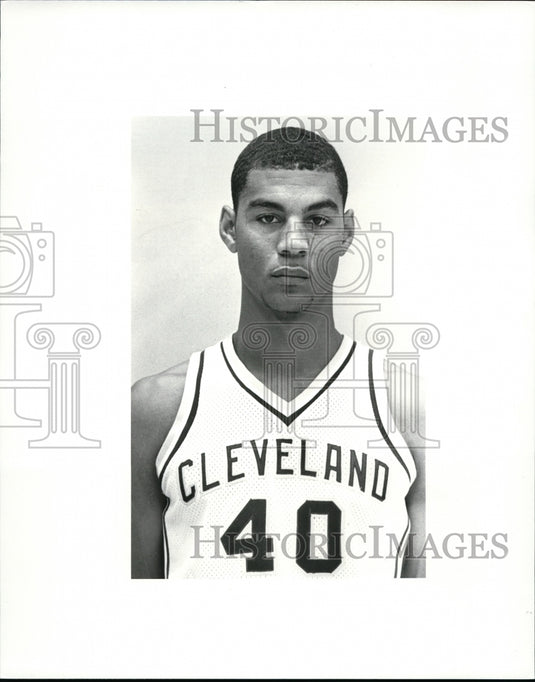 1985 Press Photo Bob Crawford Cleveland State Basketball Team - cvb35029 - Historic Images