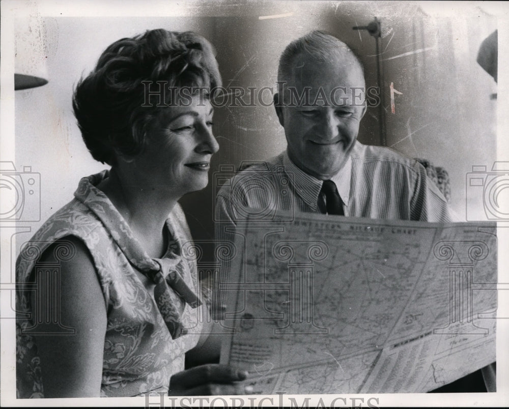 1966 Press Photo Former West High coach Jim Torgler and wife Marge - cvb35195 - Historic Images