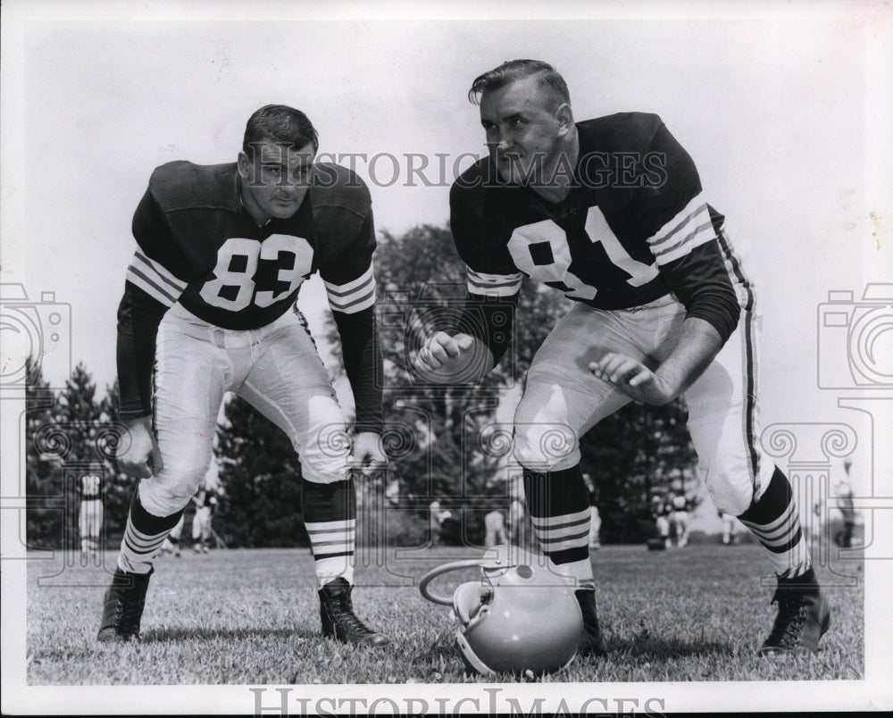 1957 Bill Quinlan and Bob Mischak-defensive ends of the Cleveland Br-Historic Images