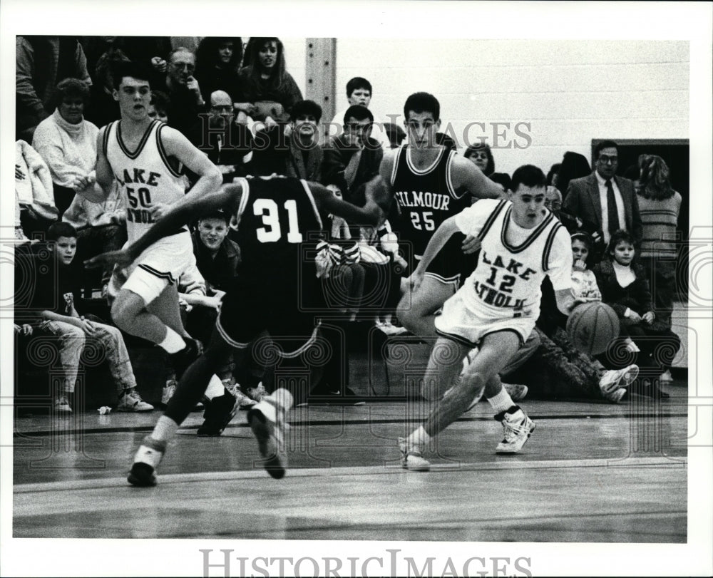 1991 Press Photo No.12 Craig Koeth, Lake Catholic, with the ball - cvb35437 - Historic Images