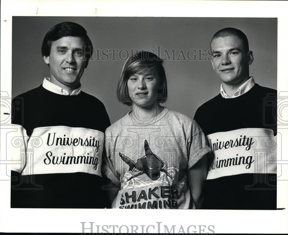 1990 Press Photo The Ron Grant family of swimmers - Ron, Kristen, Brad - Historic Images