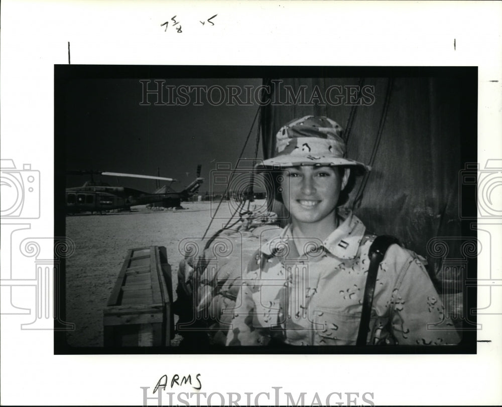 1991 Press Photo Marine Capt. Cindy Gats is among the growing number of women - Historic Images