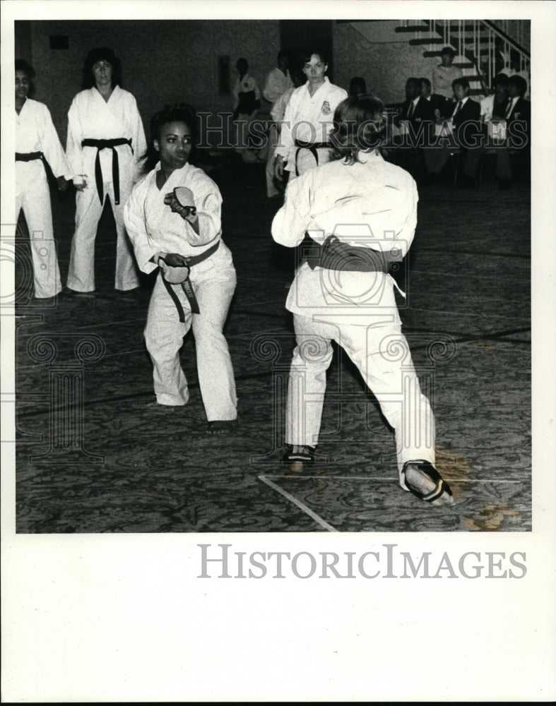 1983 Press Photo Rosie Lopez of AAU Association Karate at Kumite - cvb35697 - Historic Images