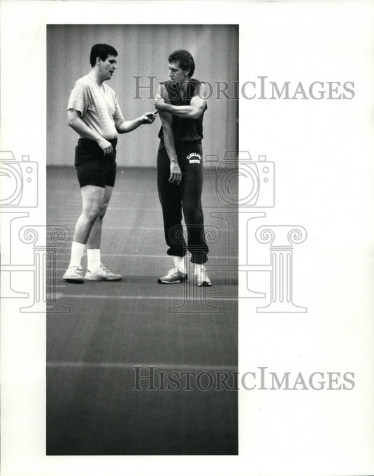 1986 Press Photo Gary Danielson at training camp at Big Creek Racquet Club. Ohio - Historic Images