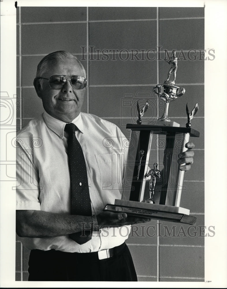 1990 Press Photo Brooklyn High School head coach Gerald Nowak - cvb35900 - Historic Images