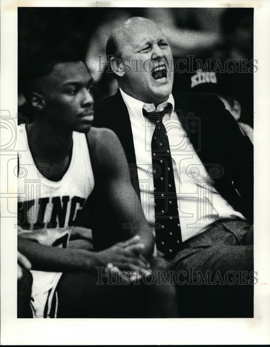 1988 Press Photo Lorain Admiral King coach Mitch Gillam - cvb35941 - Historic Images